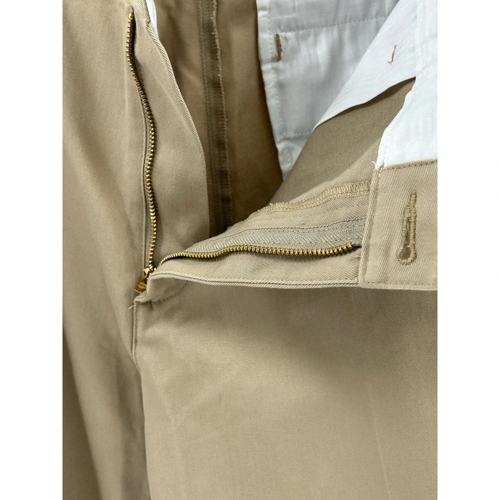 Lands End Mens Tailored Fit Chino Pants Khaki Brown 38x30‎